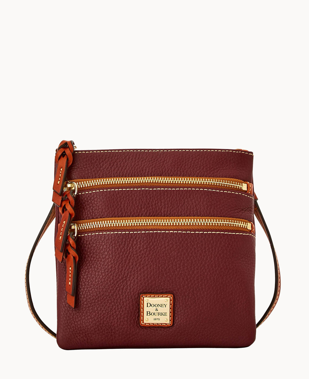 Pebble Grain North South Triple Zip