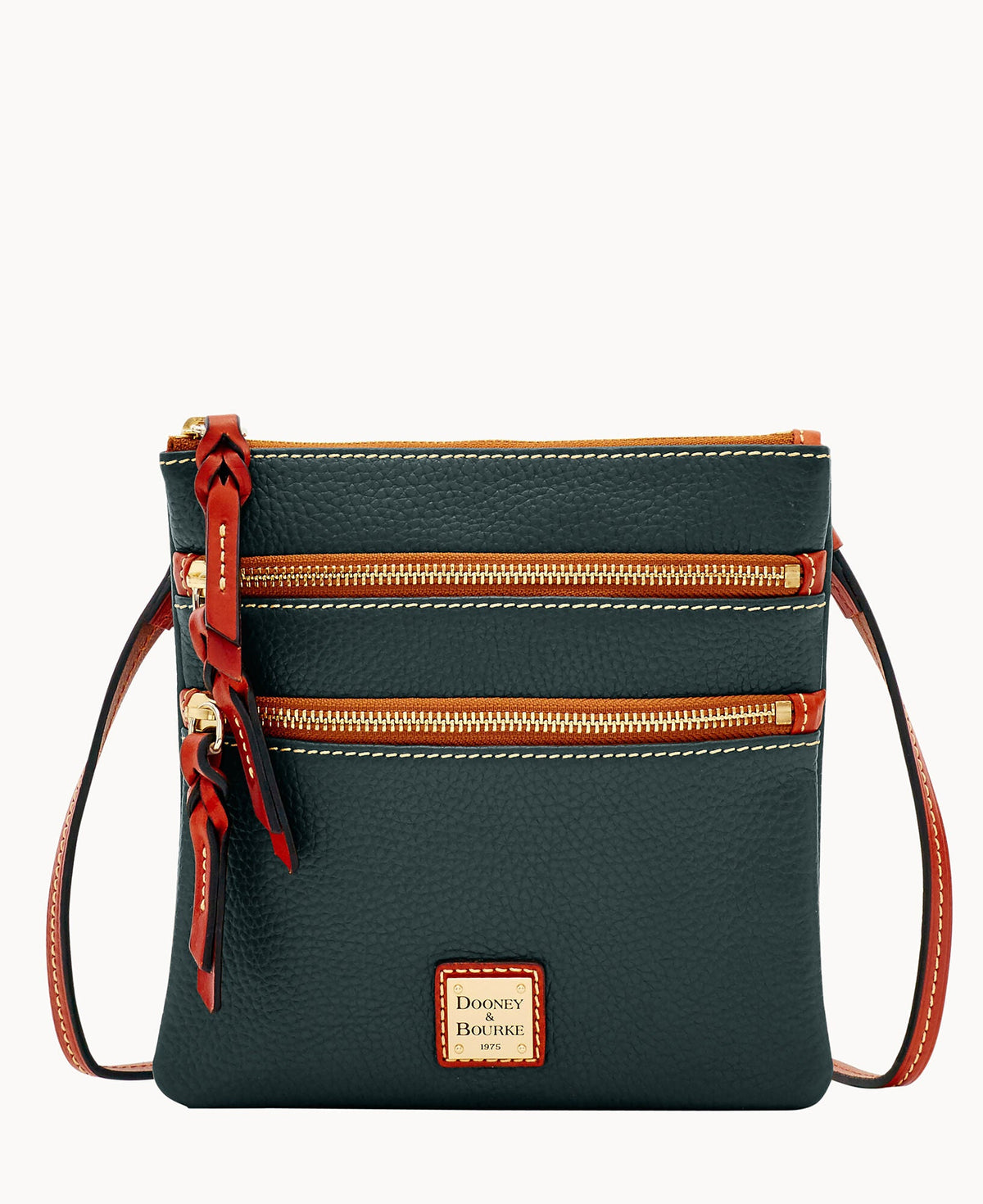 Pebble Grain North South Triple Zip