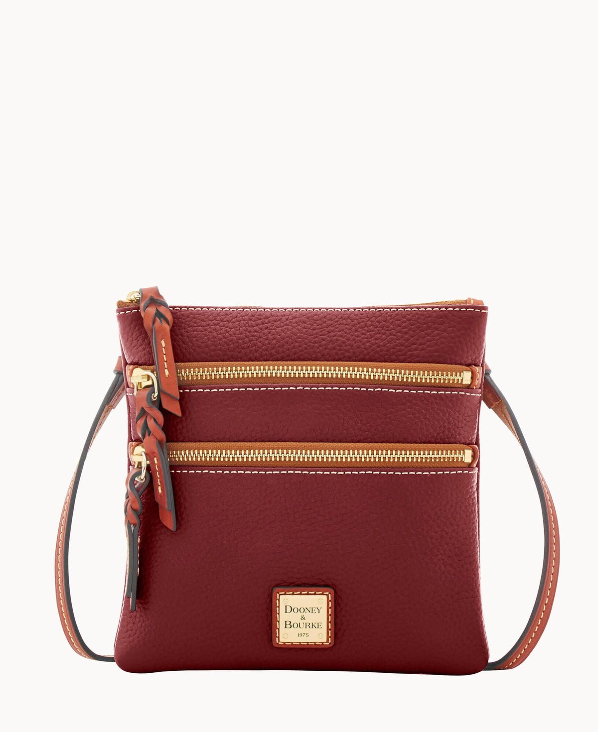 Pebble Grain North South Triple Zip