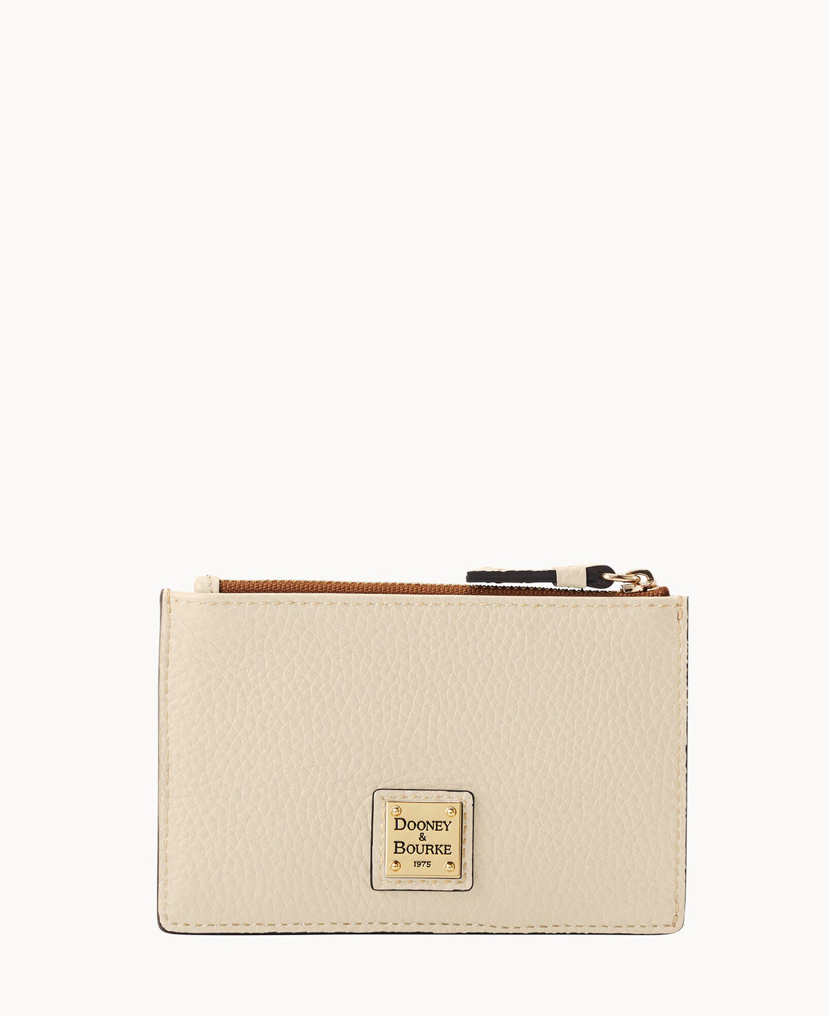 Pebble Grain Zip Credit Card Case