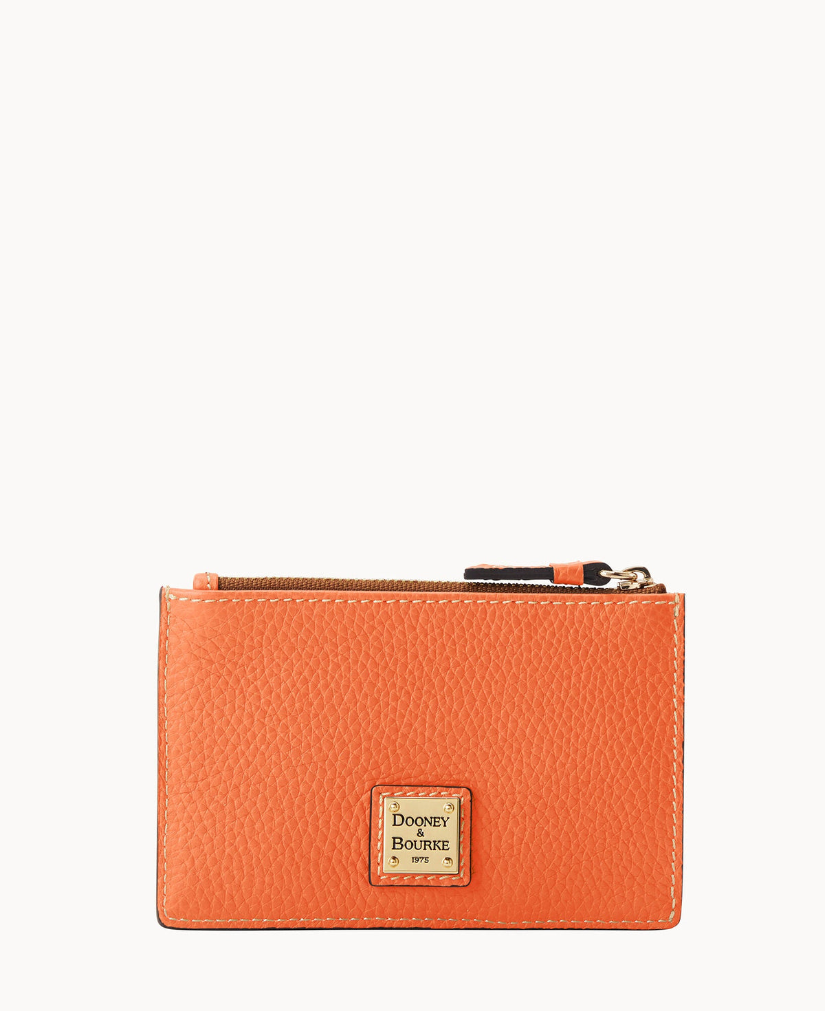 Pebble Grain Zip Credit Card Case