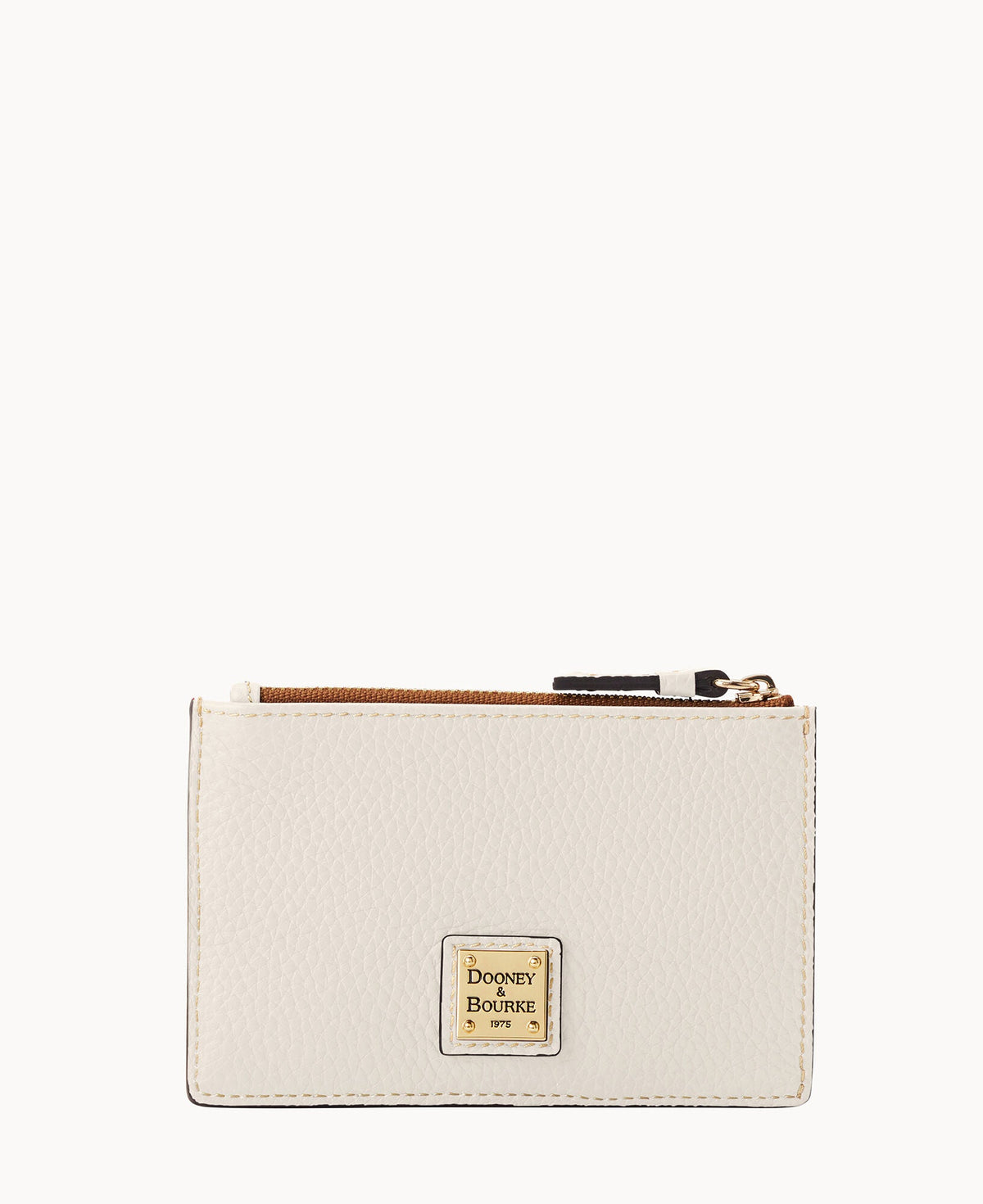 Pebble Grain Zip Credit Card Case