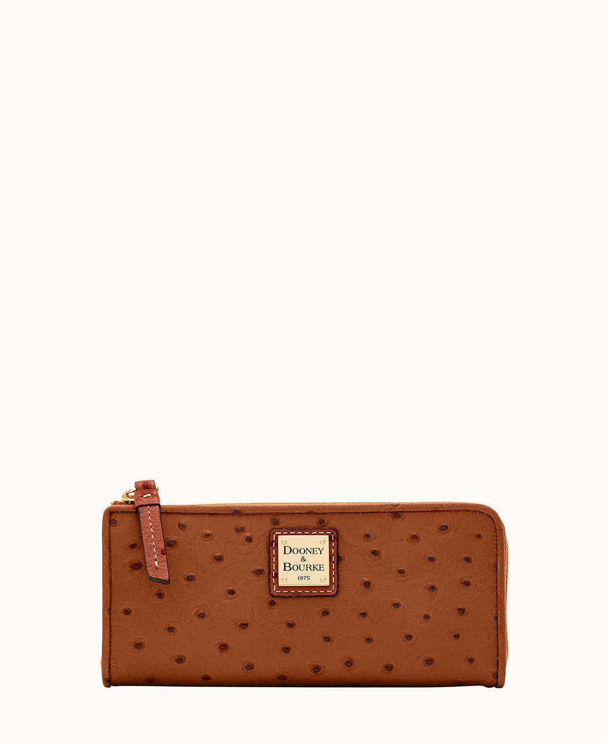 Ostrich Zip Clutch