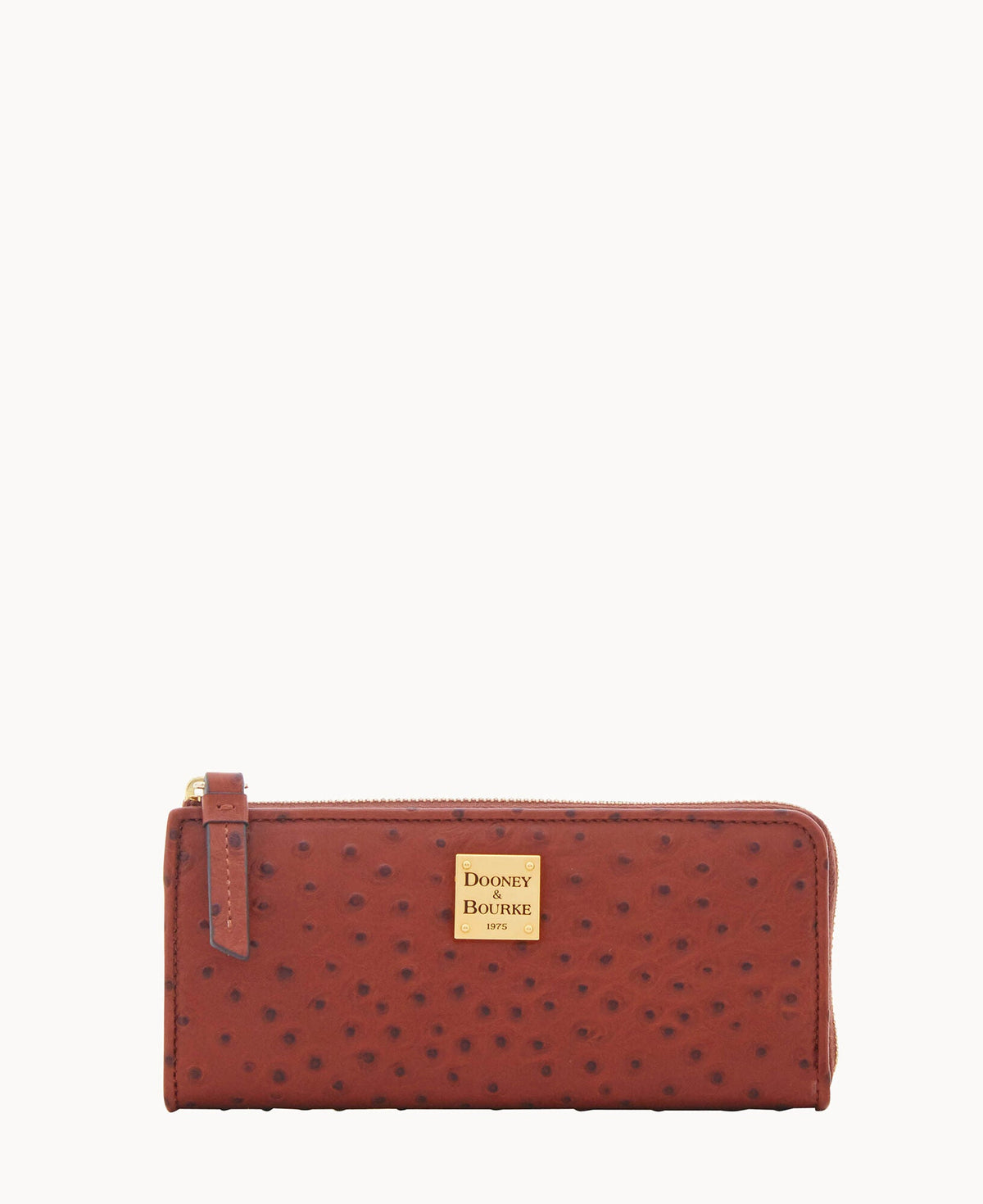 Ostrich Zip Clutch
