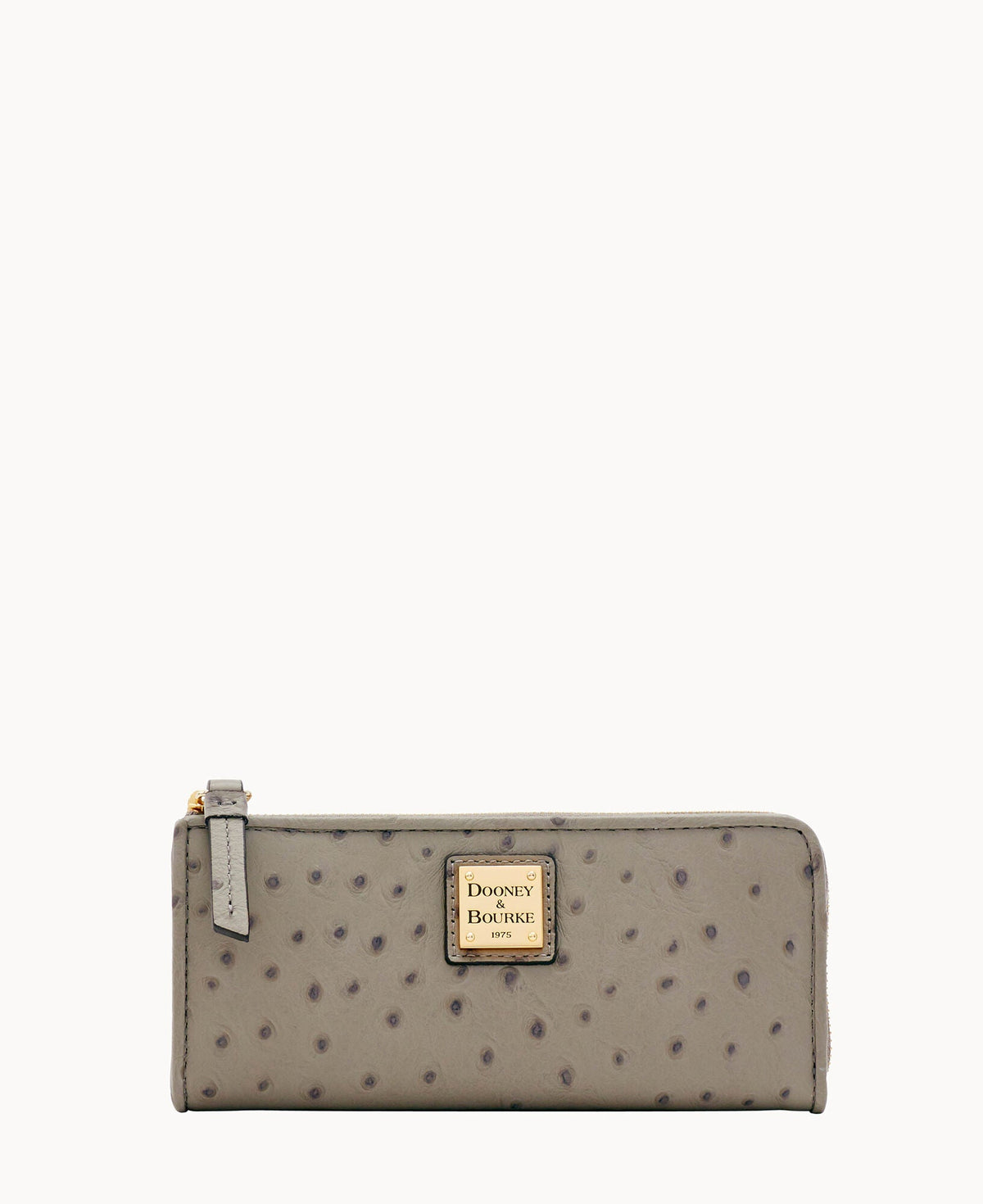 Ostrich Zip Clutch