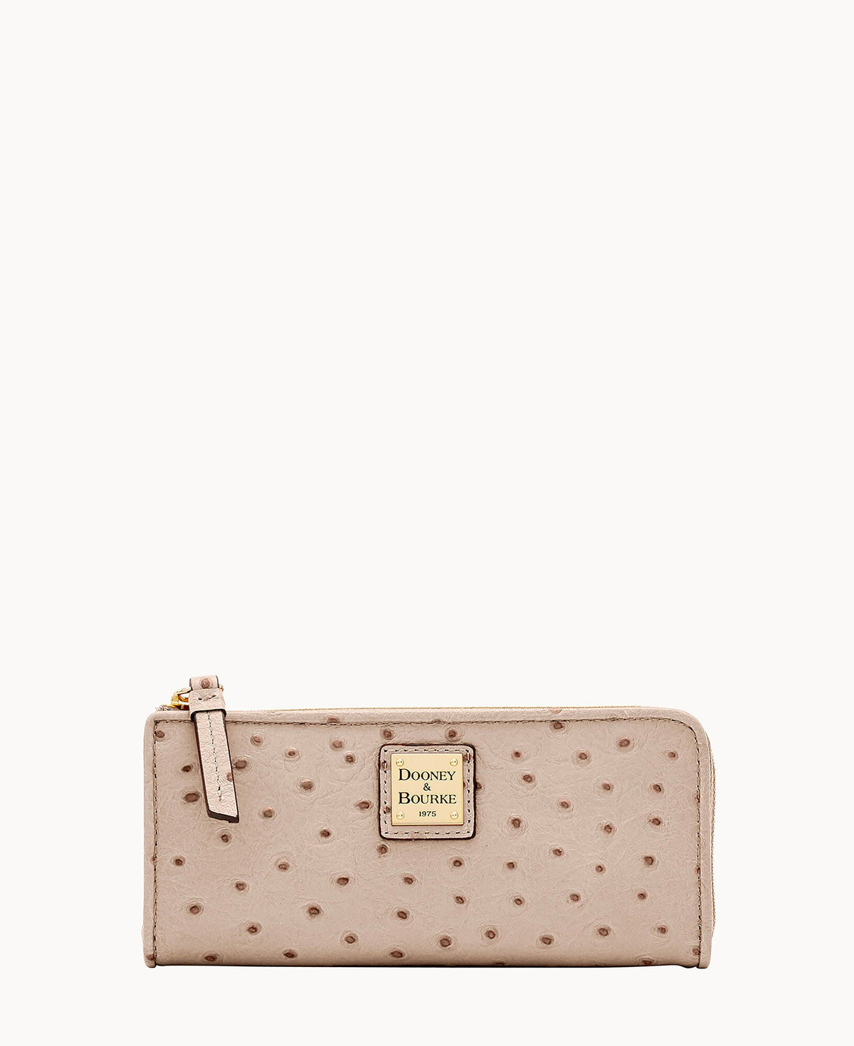 Ostrich Zip Clutch