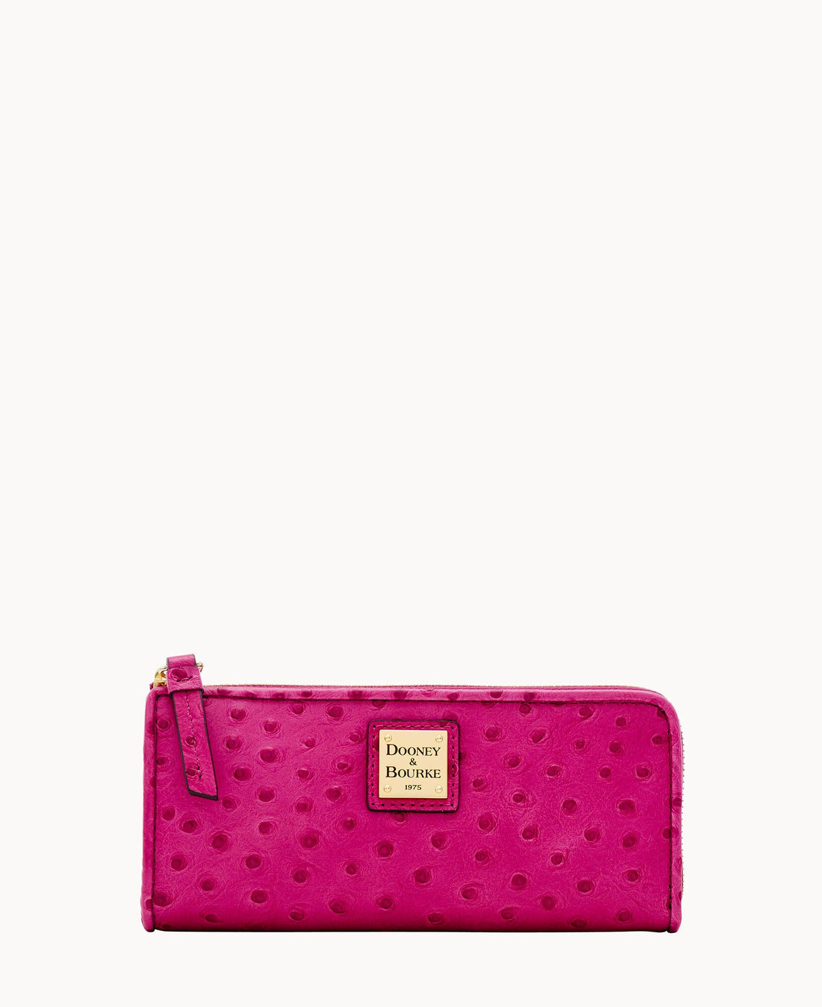 Ostrich Zip Clutch
