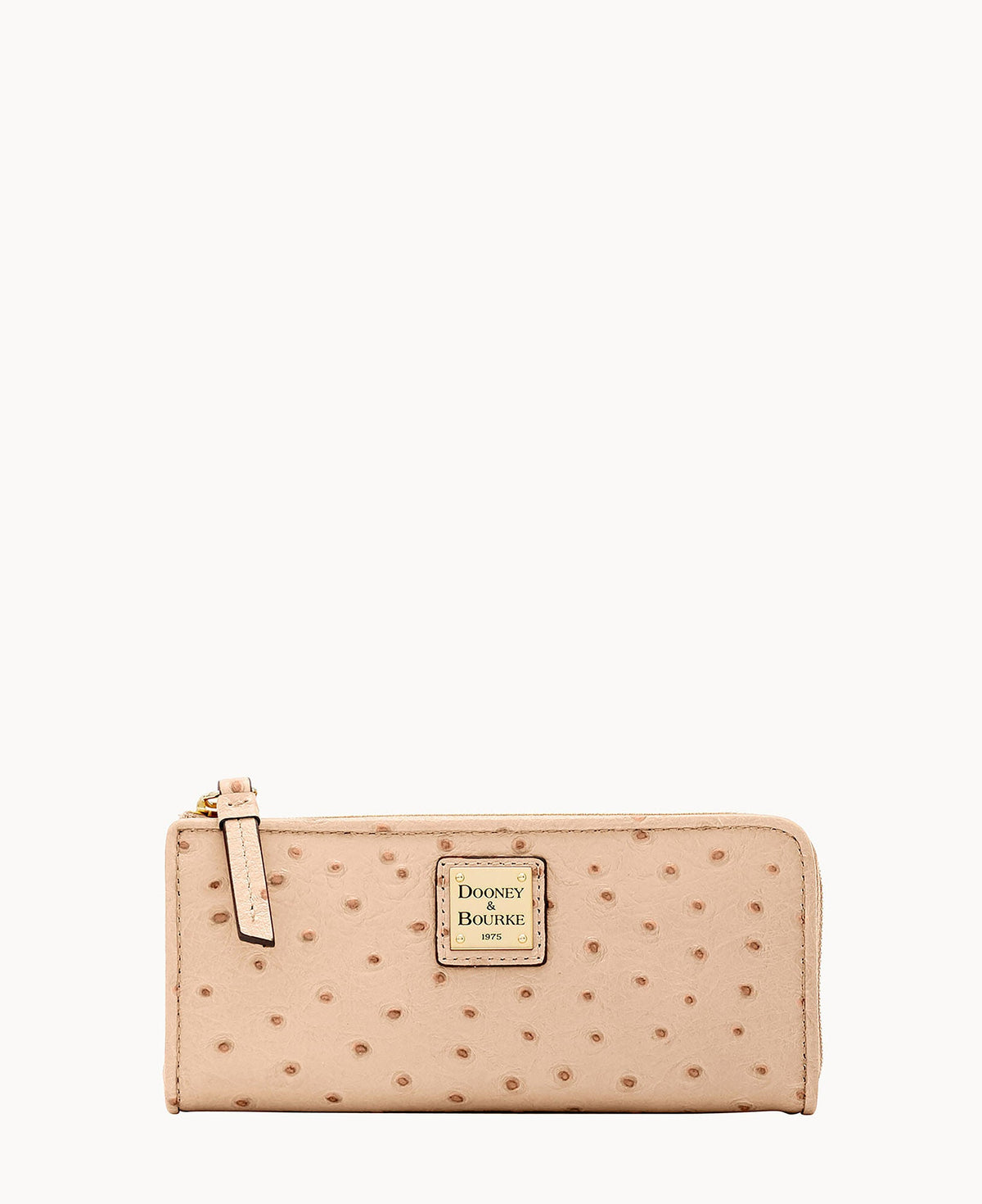 Ostrich Zip Clutch