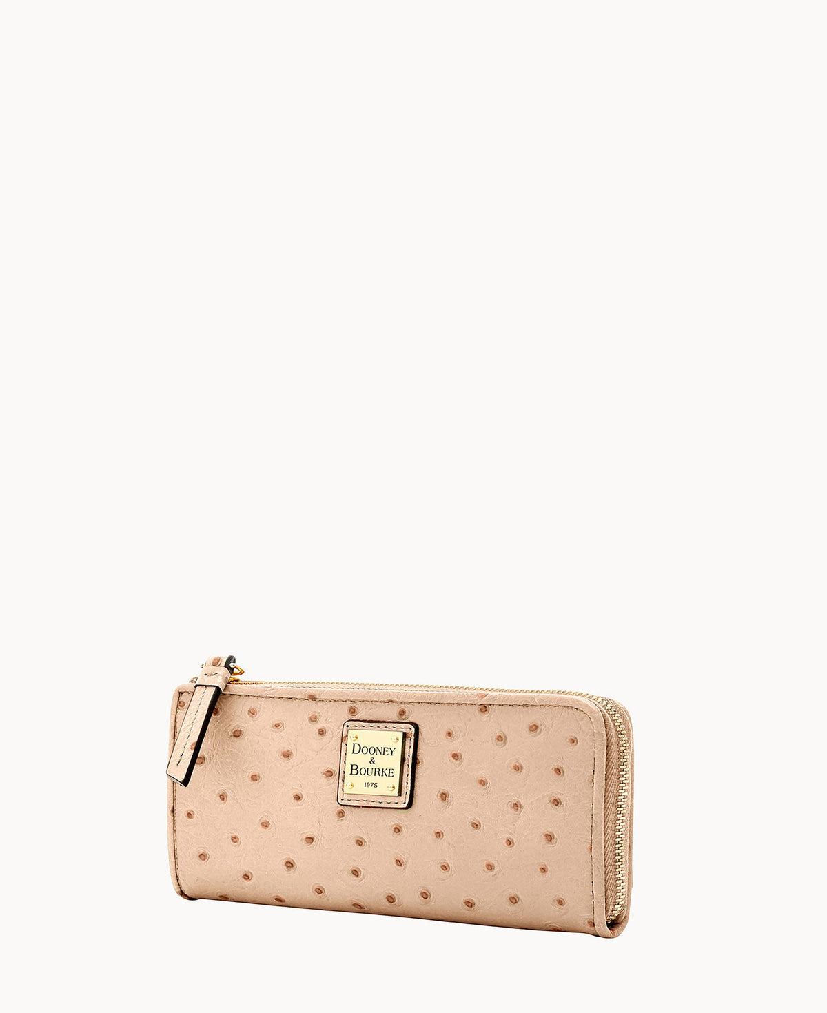 Ostrich Zip Clutch