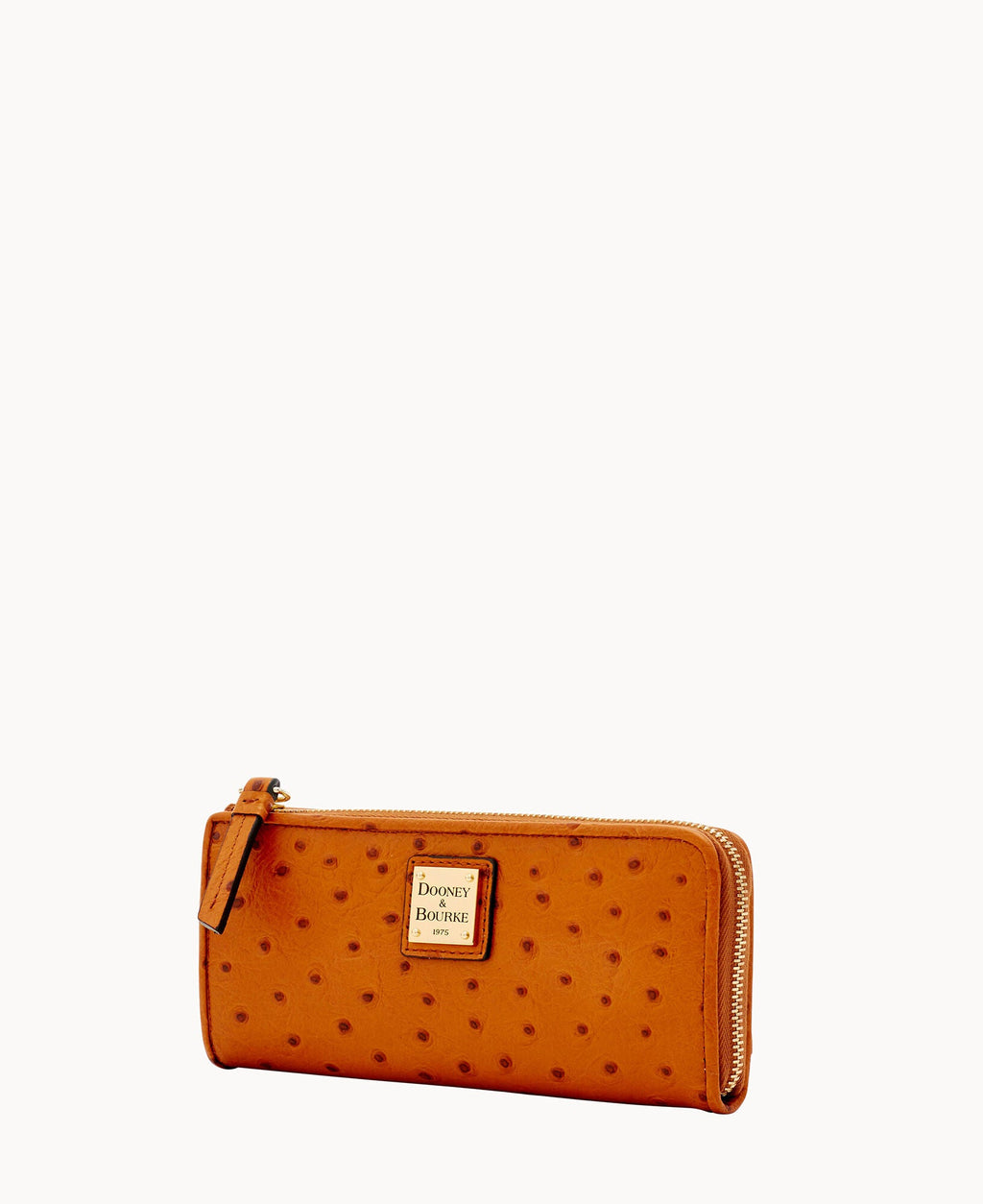 Ostrich Zip Clutch